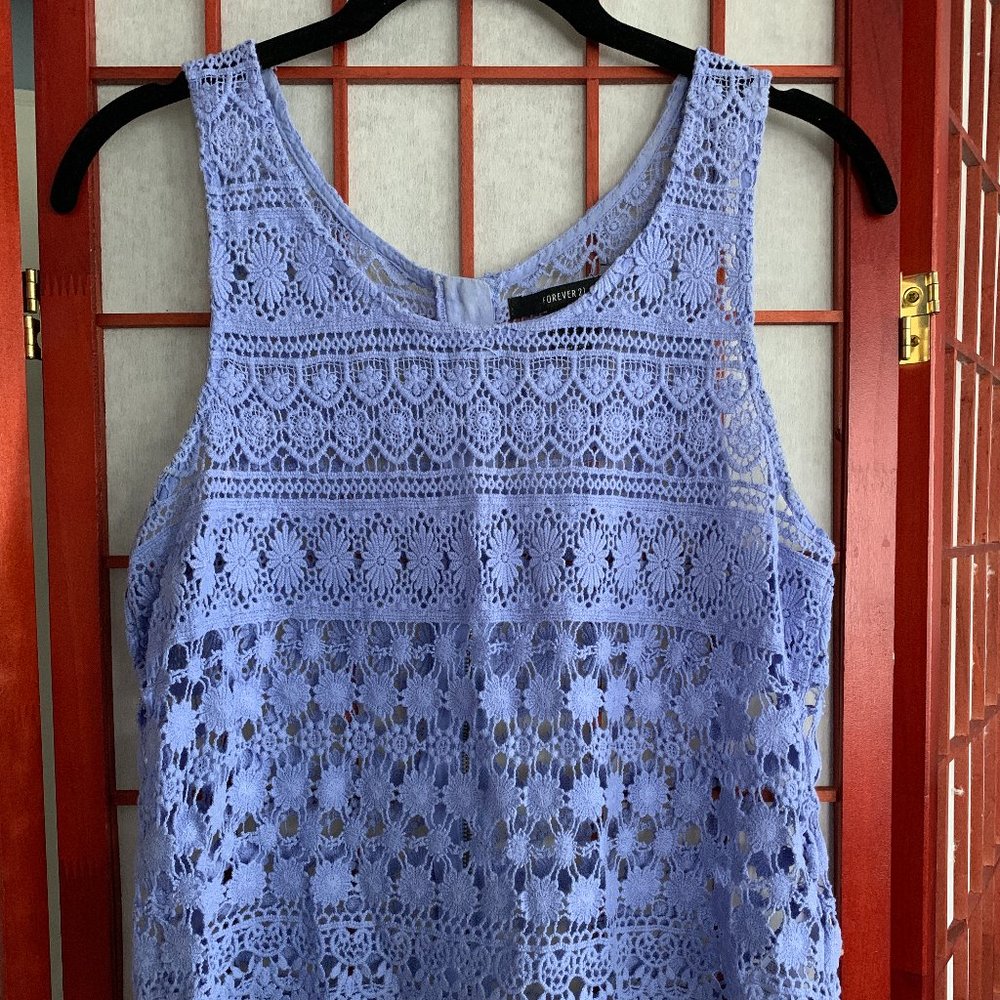 Lavander lace tank top